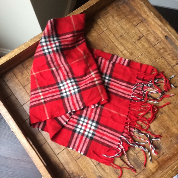 Red Plaid Scarf - Picture 1 of 4